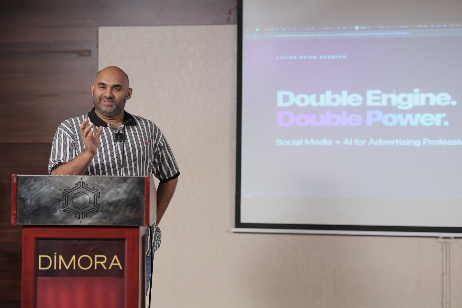 Kenney Jacob speaking at the Trivandrum Ad Club on AI and advertising